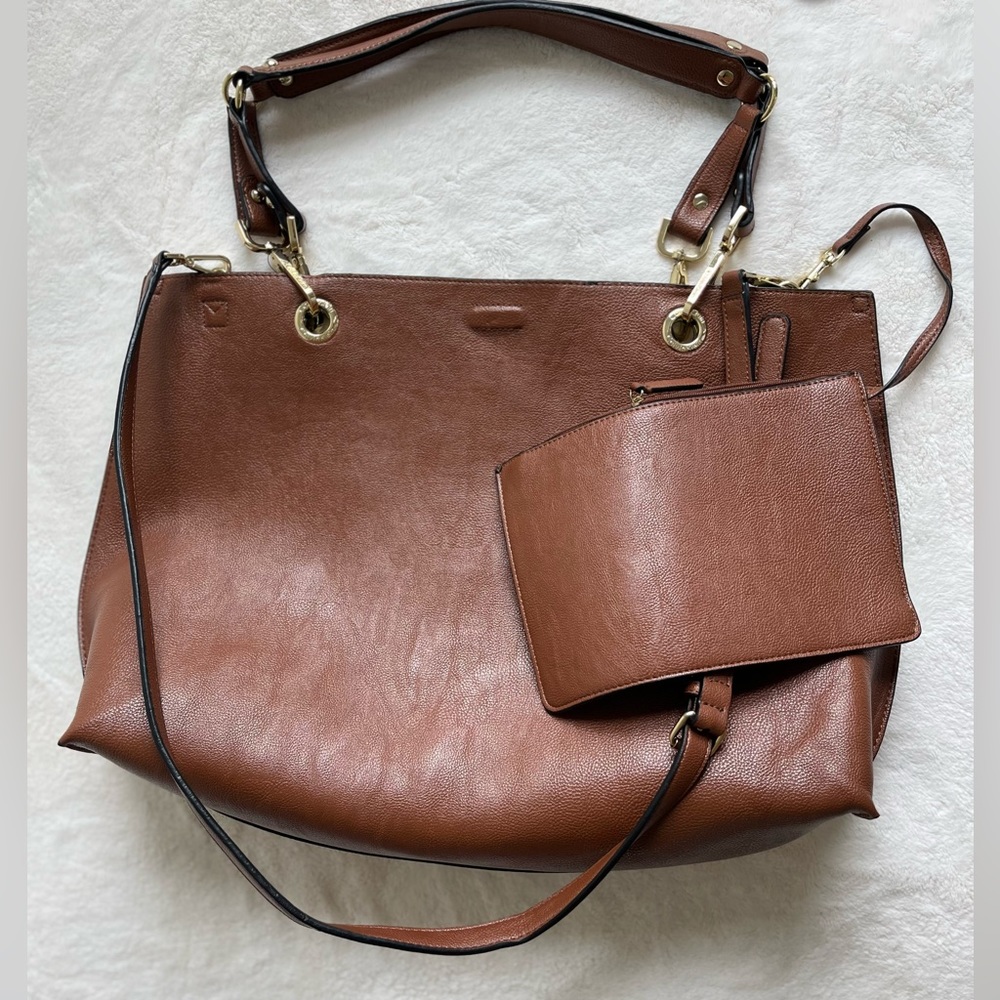 CK reversible tote with pouch shoulder & crossbody strap - Picture 2 of 12